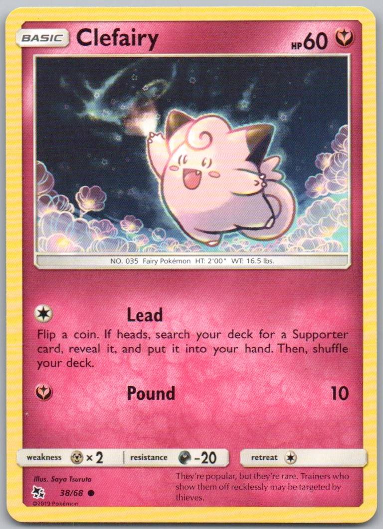 Clefairy 038 Normal Fairy Card - Hidden Fates