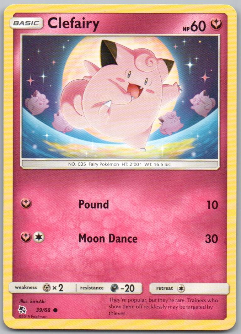 Clefairy 039 Normal Fairy Card - Hidden Fates