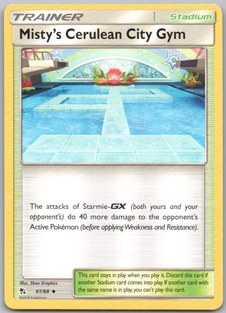 Misty's Cerulean City Gym 061 Normal Trainer Card - Hidden Fates