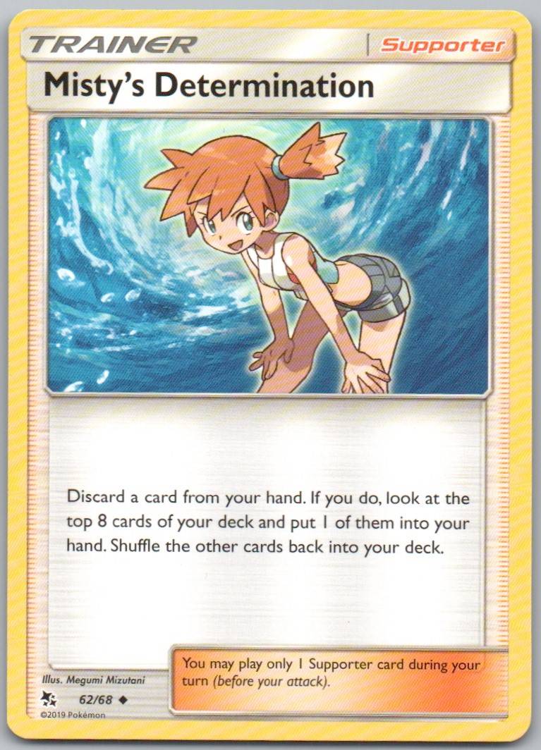 Misty's Determination 062 Normal Trainer Card - Hidden Fates
