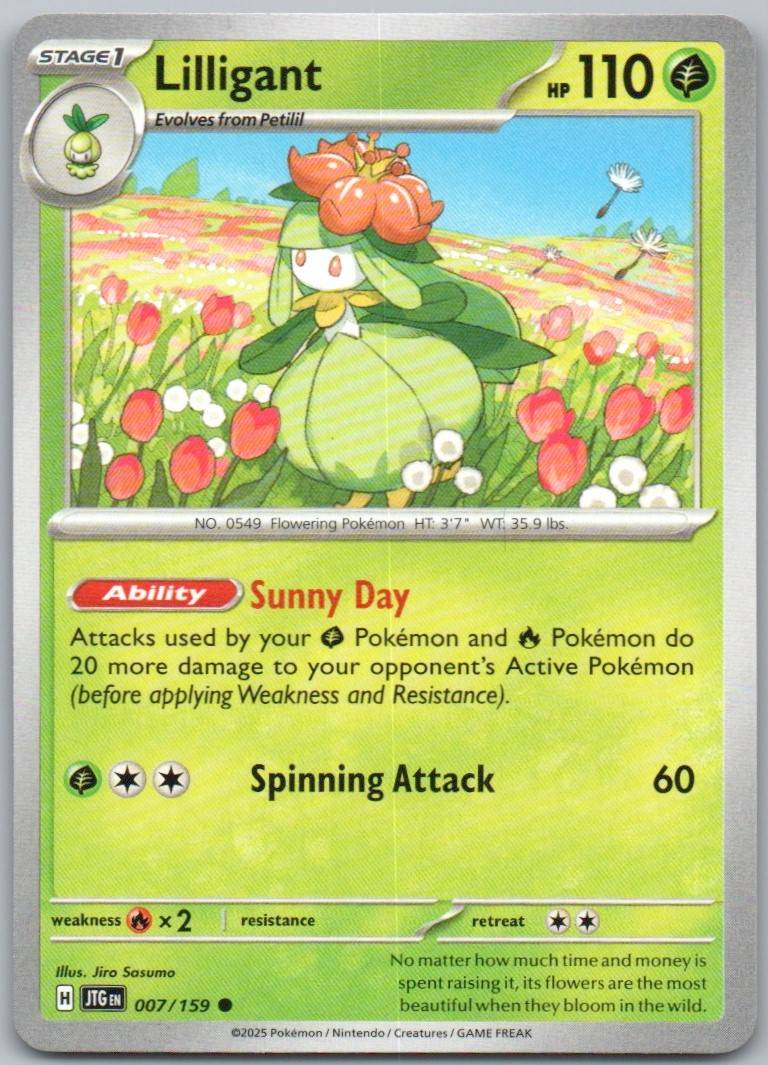 Lilligant 007 Reverse Holo Grass Card - Journey Together