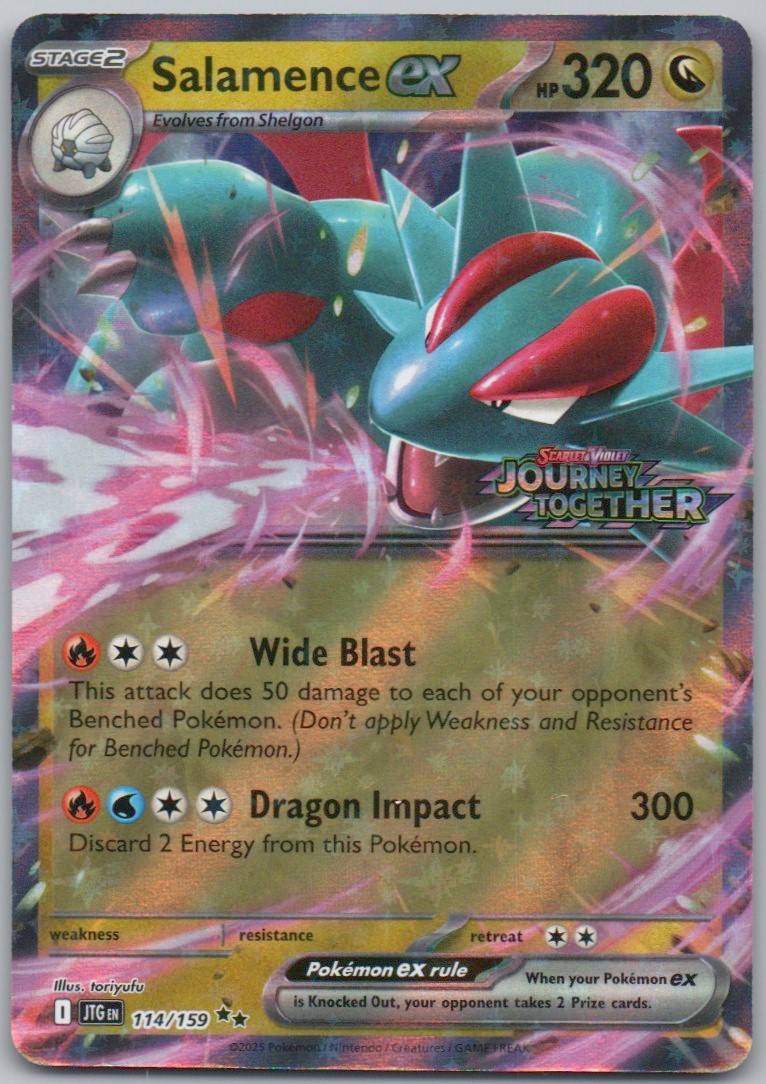 Salamence EX 114 Stamped Dragon Card - Journey Together