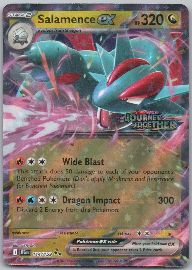Salamence EX 114 Stamped Dragon Card - Journey Together