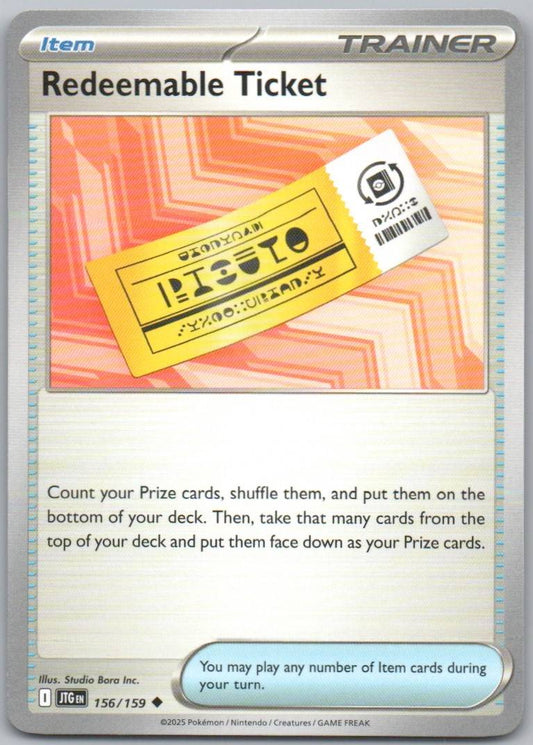 Redeemable Ticket 156 Normal Trainer Card - Journey Together