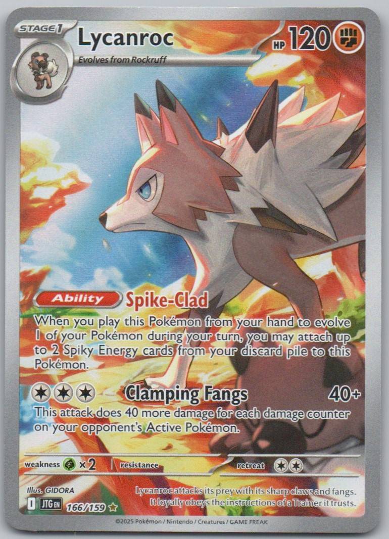 Lycanroc 166 Holo Fighting Card - Journey Together