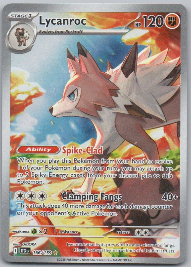 Lycanroc 166 Holo Fighting Card - Journey Together