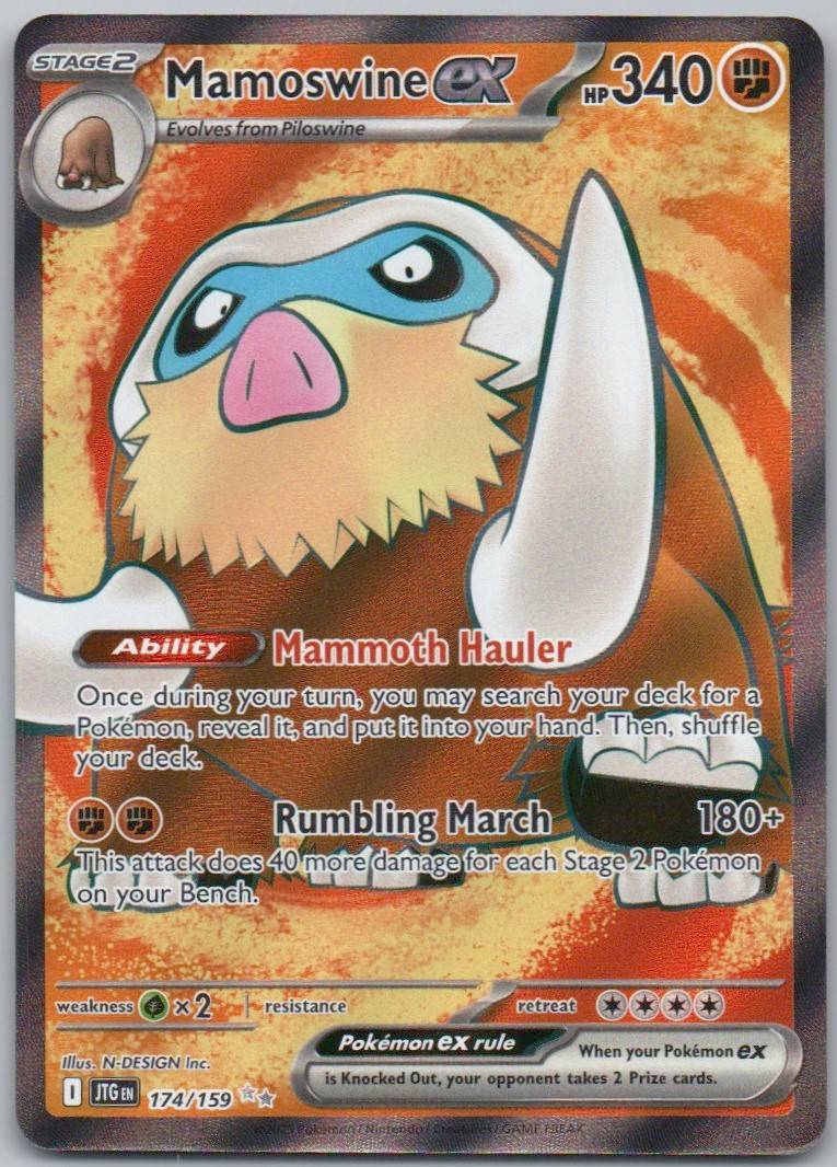 Mamoswine EX 174 Holo Fighting Card - Journey Together