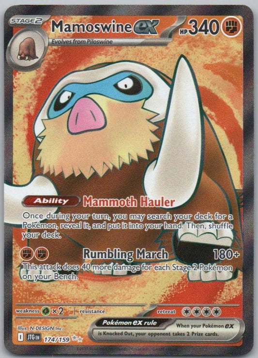 Mamoswine EX 174 Holo Fighting Card - Journey Together