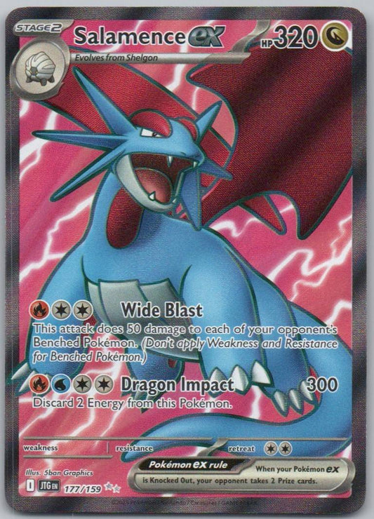 Salamence EX 177 Holo Dragon Card - Journey Together