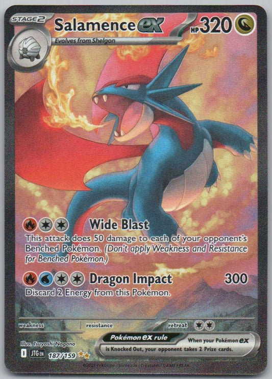 Salamence EX 187 Holo Dragon Card - Journey Together