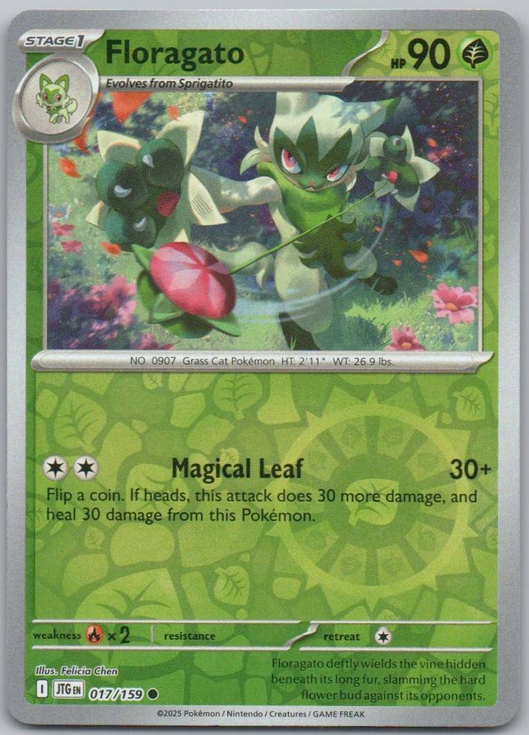 Floragato 017 Reverse Holo Grass Card - Journey Together
