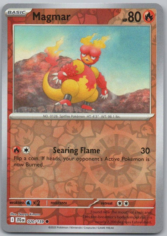 Magmar 020 Reverse Holo Fire Card - Journey Together