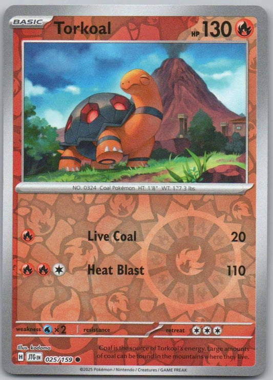 Torkoal 025 Reverse Holo Fire Card - Journey Together