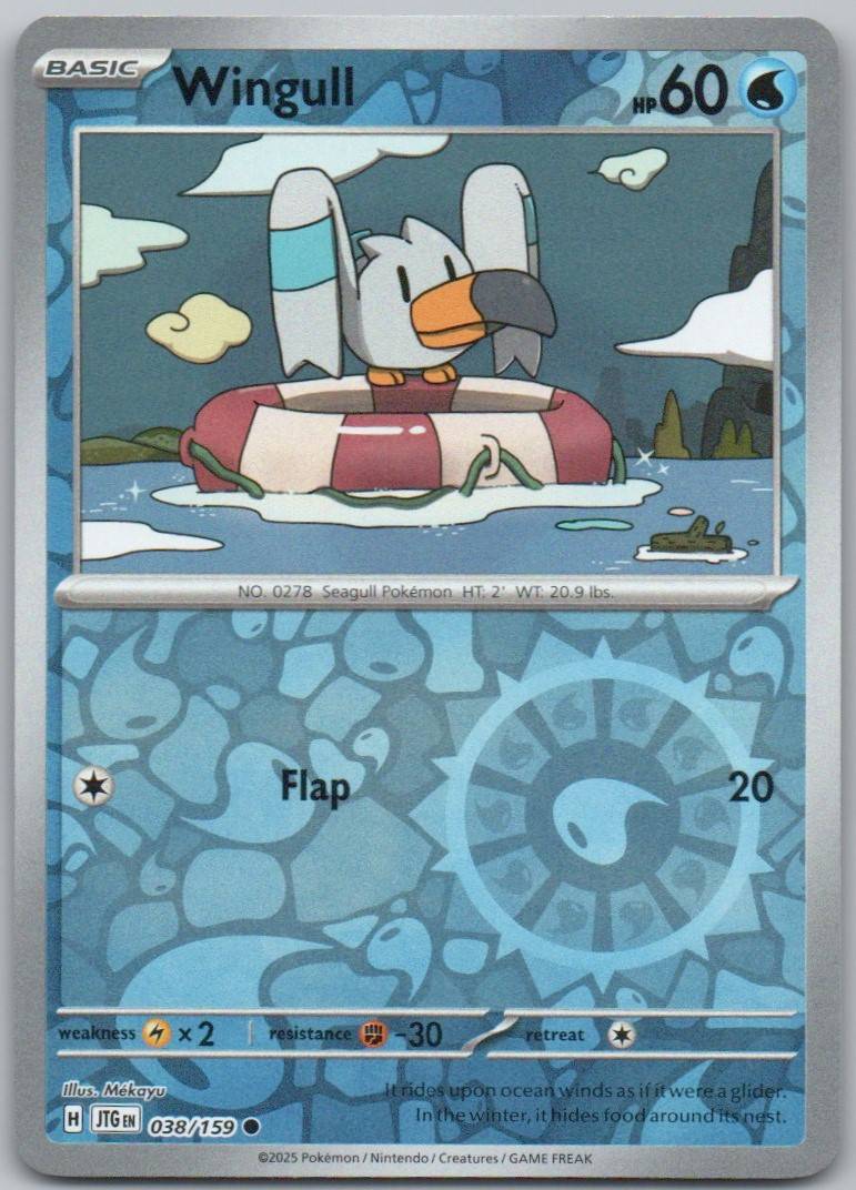 Wingull 038 Reverse Holo Water Card - Journey Together