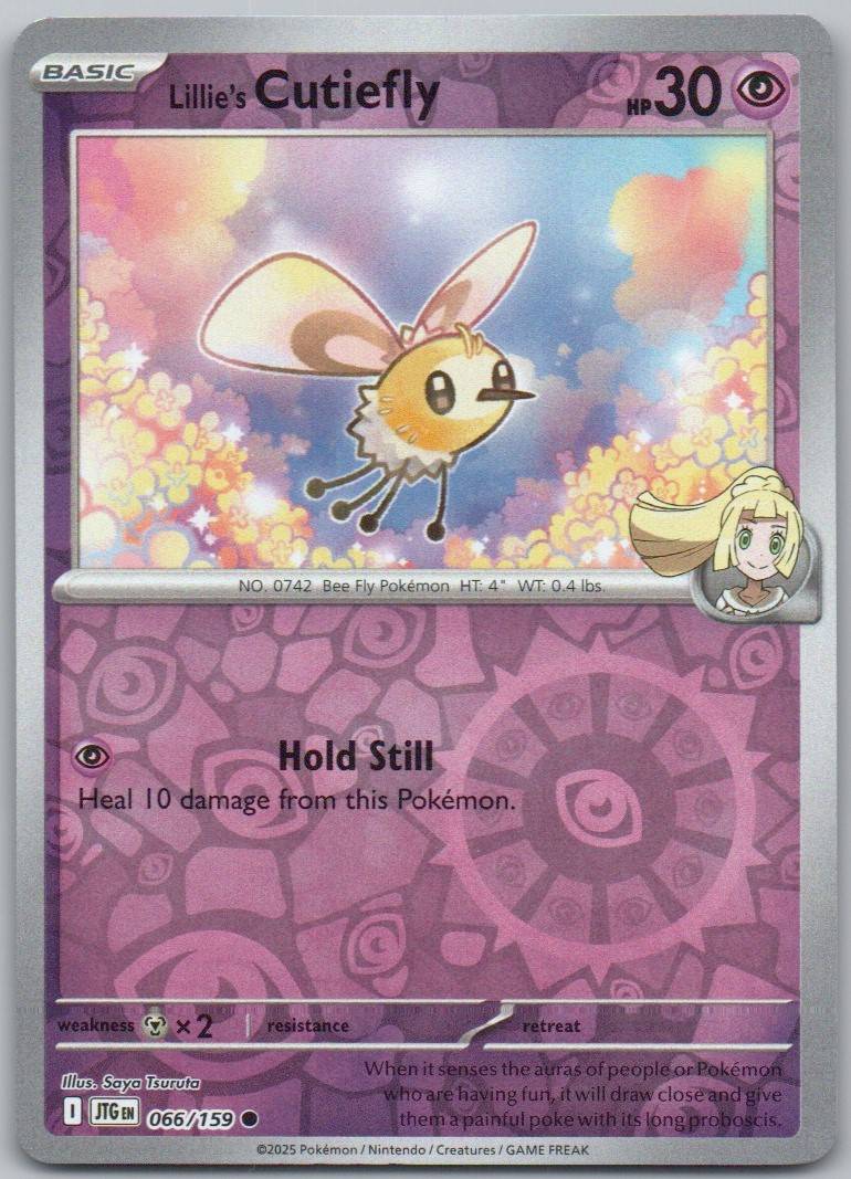 Lillie's Cutiefly 066 Reverse Holo Psychic Card - Journey Together