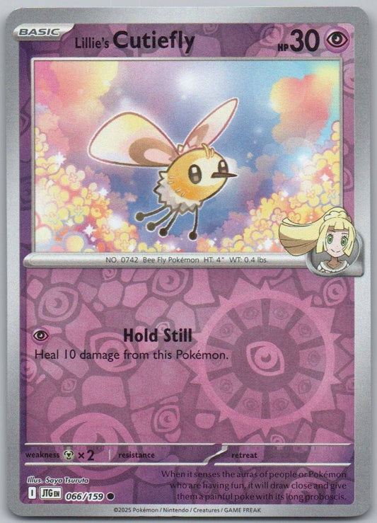 Lillie's Cutiefly 066 Reverse Holo Psychic Card - Journey Together