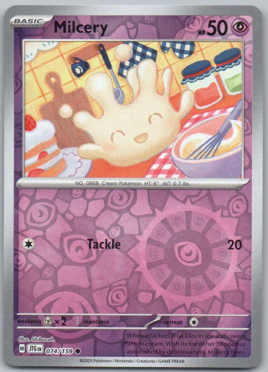 Milcery 074 Reverse Holo Psychic Card - Journey Together