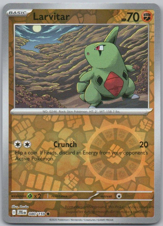 Larvitar 080 Reverse Holo Psychic Card - Journey Together
