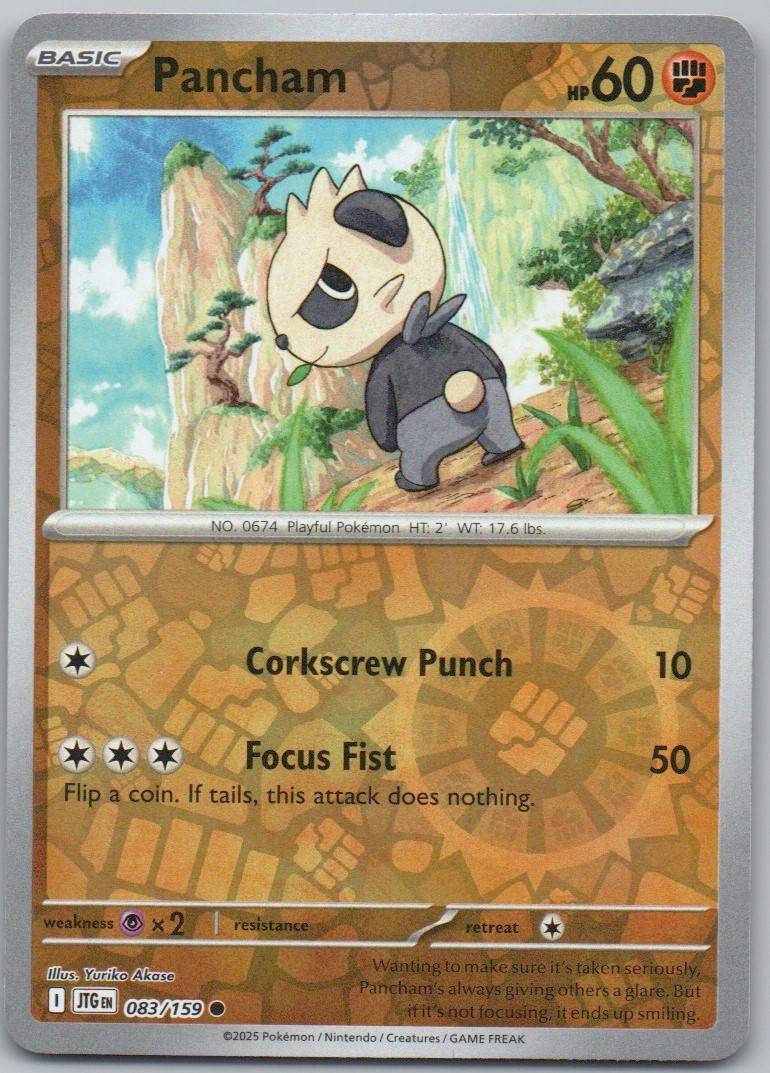 Pancham 083 Reverse Holo Fighting Card - Journey Together