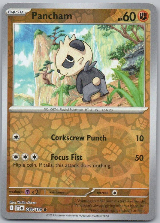 Pancham 083 Reverse Holo Fighting Card - Journey Together