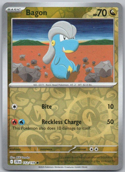 Bagon 112 Reverse Holo Dragon Card - Journey Together