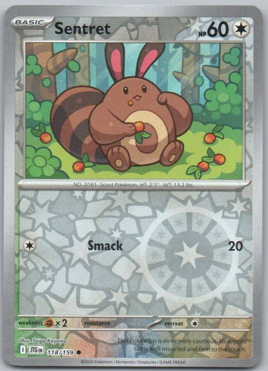 Sentret 118 Reverse Holo Colorless Card - Journey Together