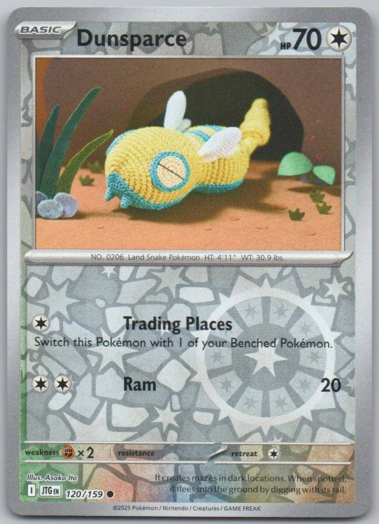 Dunsparce 120 Reverse Holo Colorless Card - Journey Together