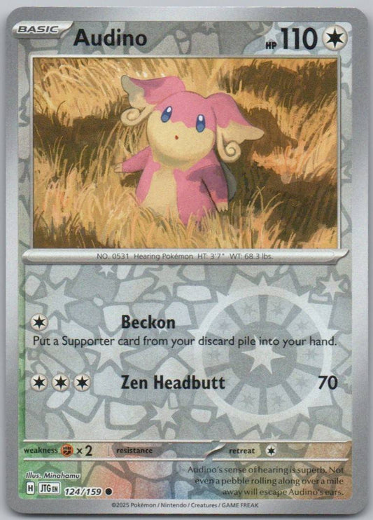 Audino 124 Reverse Holo Colorless Card - Journey Together