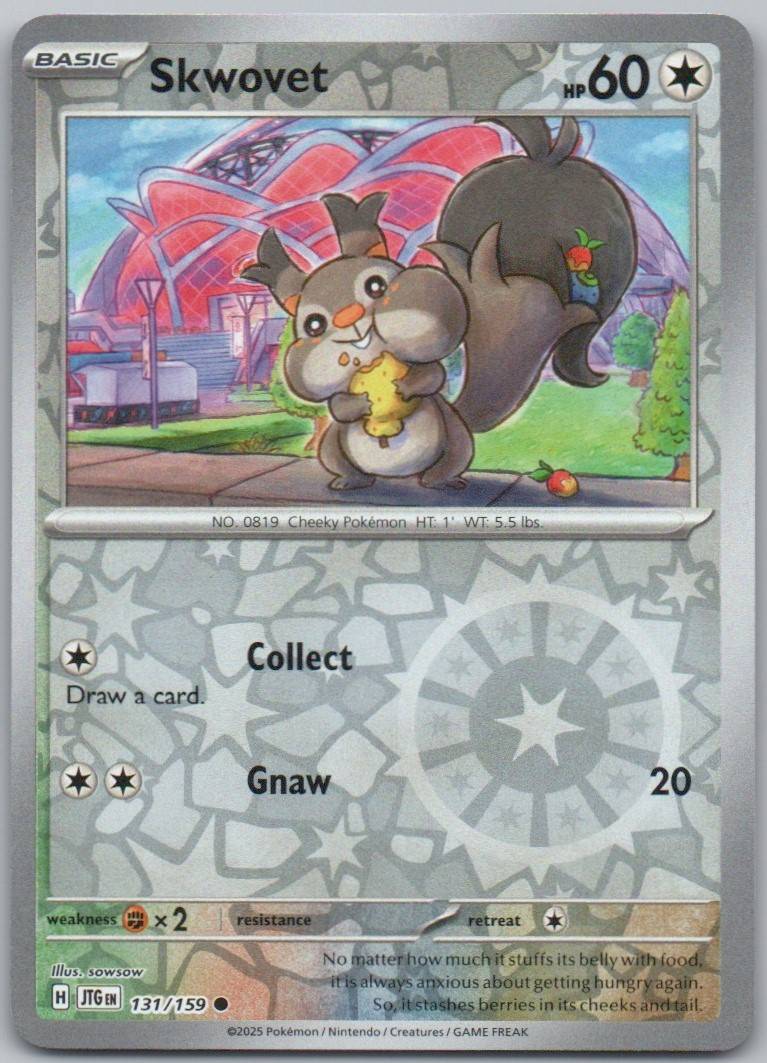 Skwovet 131 Reverse Holo Colorless Card - Journey Together