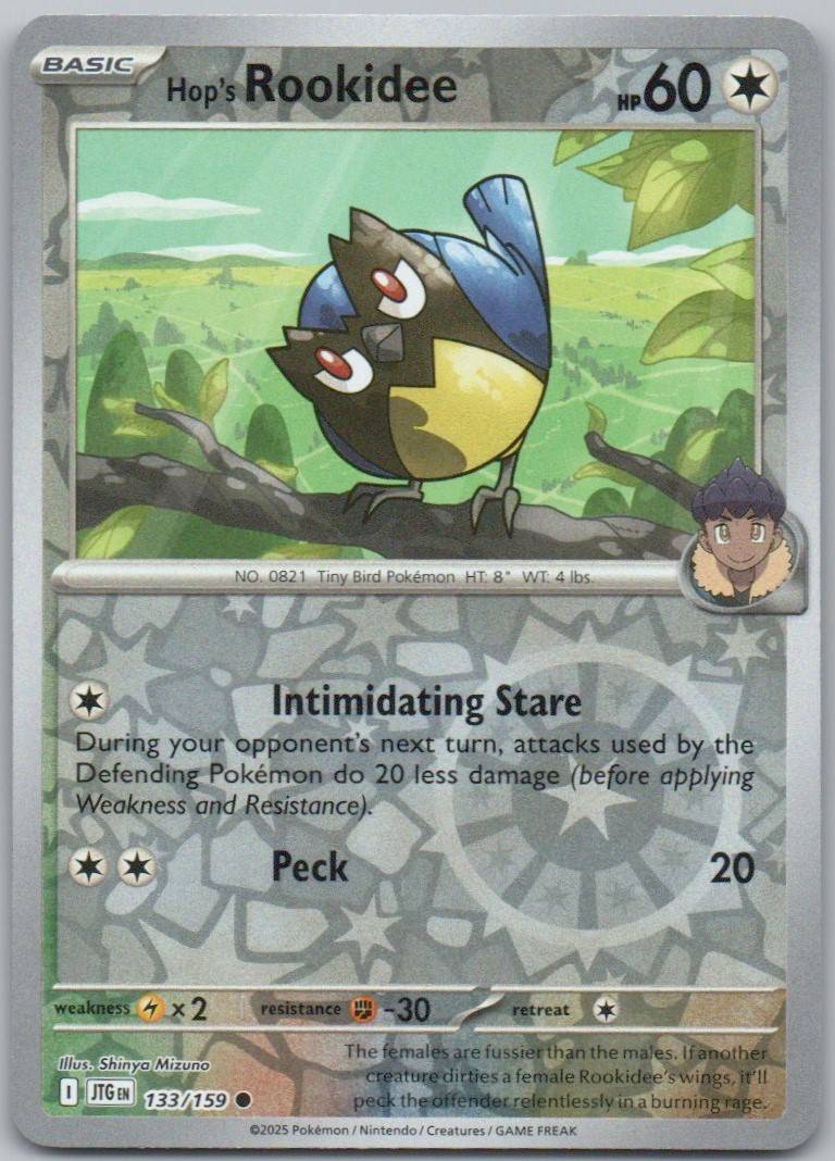 Hop's Rookidee 133 Reverse Holo Colorless Card - Journey Together