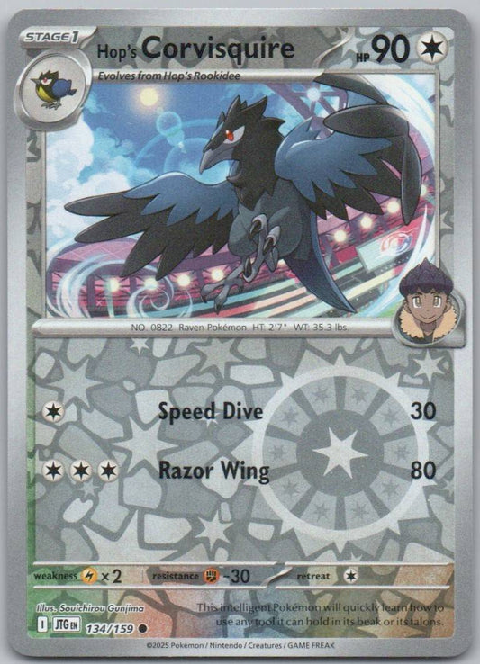 Hop's Corvisquire 134 Reverse Holo Colorless Card - Journey Together