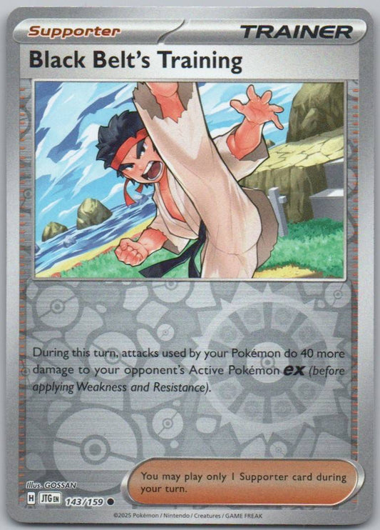 Black Belt's Training 143 Reverse Holo Trainer Card - Journey Together