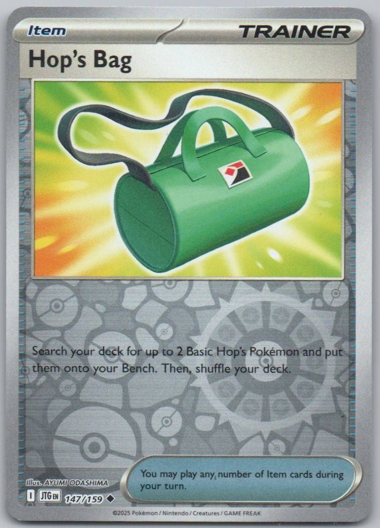 Hop's Bag 147 Reverse Holo Trainer Card - Journey Together