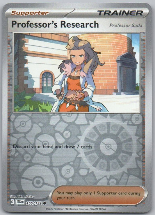 Professor's Research (Professor Sada) 155 Reverse Holo Trainer Card - Journey Together