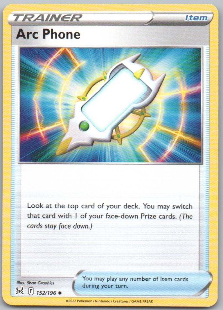 Arc Phone 152 Normal Trainer Card - Lost Origin