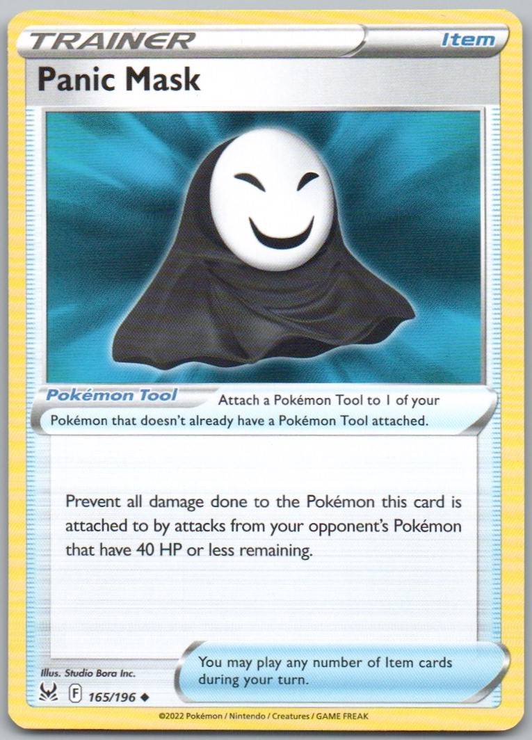 Panic Mask 165 Normal Trainer Card - Lost Origin