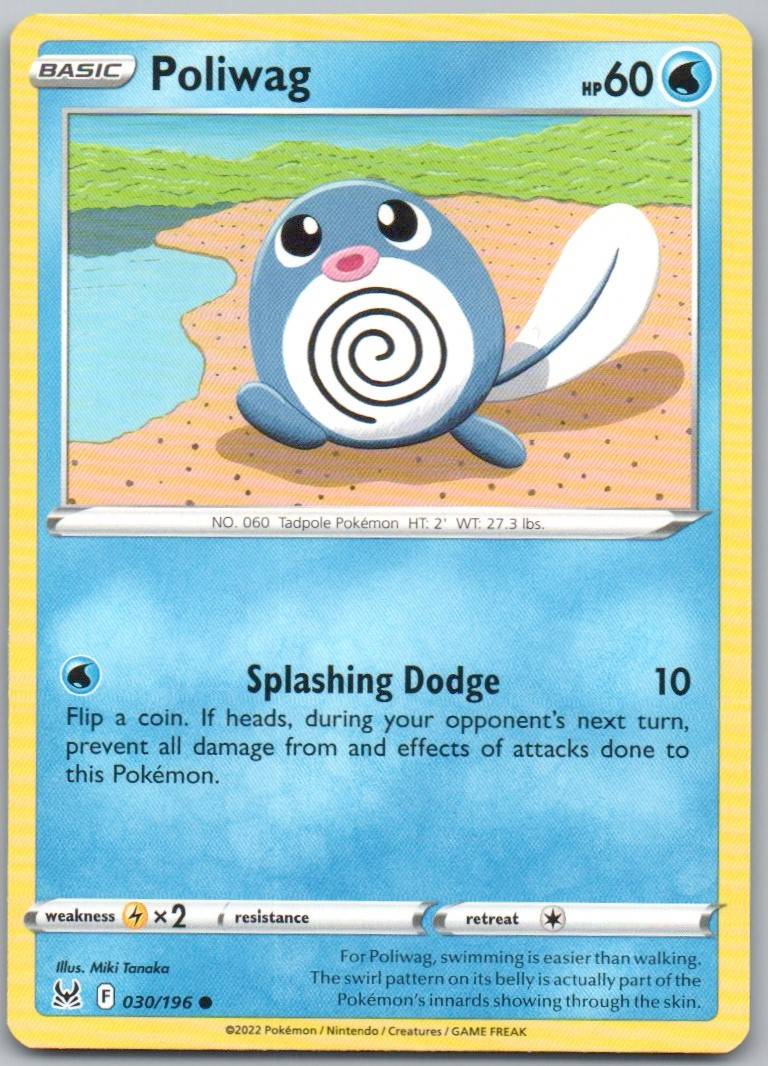 Poliwag 030 Normal Water Card - Lost Origin