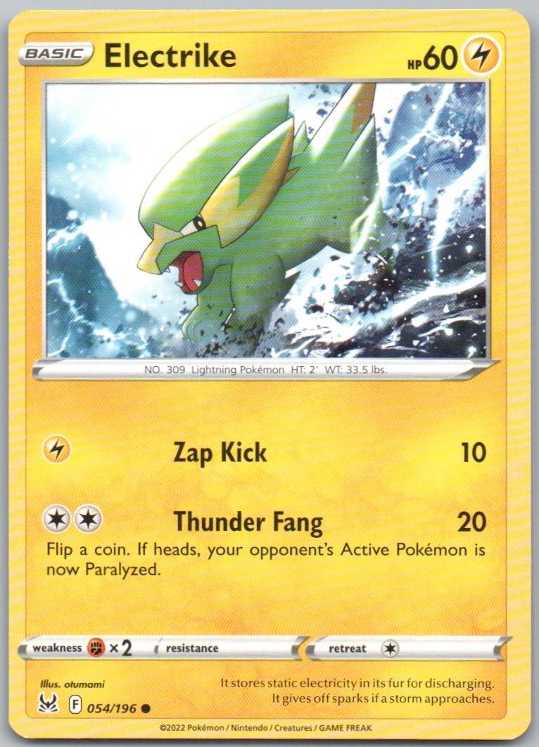 Electrike 054 Normal Lightning Card - Lost Origin