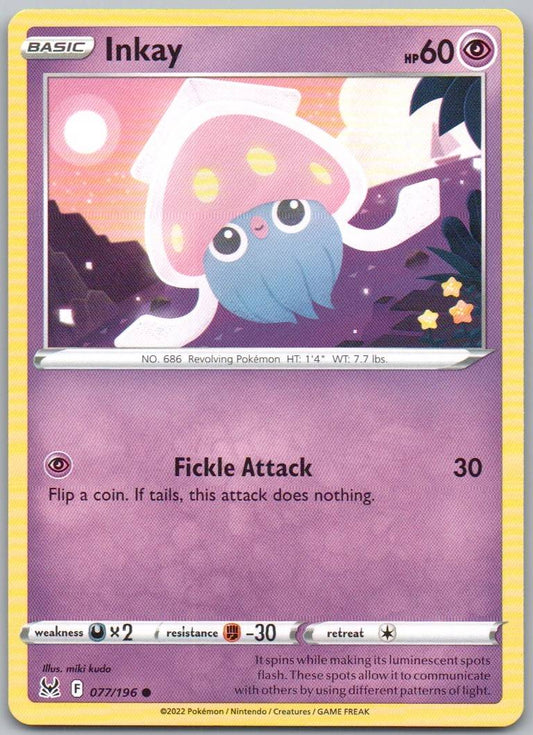 Inkay 077 Normal Psychic Card - Lost Origin