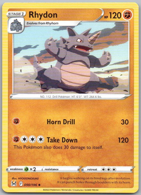 Rhydon 090 Normal Fighting Card - Lost Origin