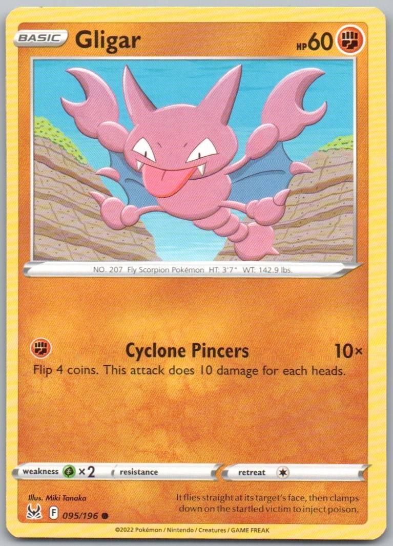 Gligar 095 Normal Fighting Card - Lost Origin
