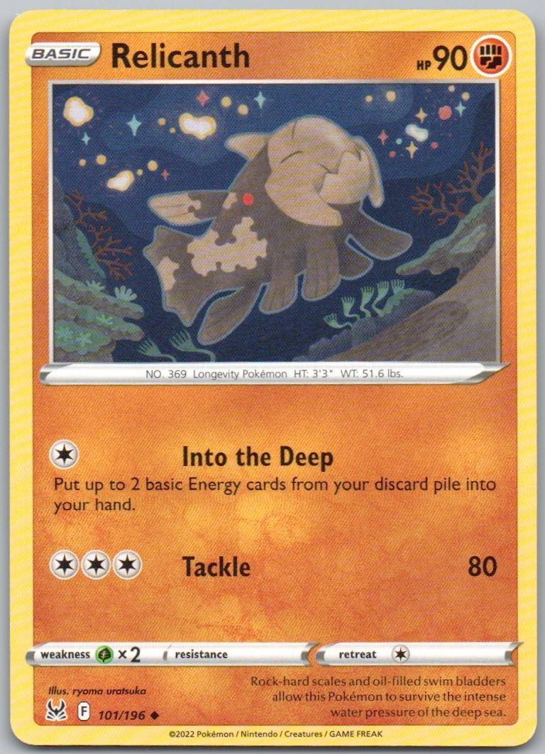 Relicanth 101 Normal Fighting Card - Lost Origin