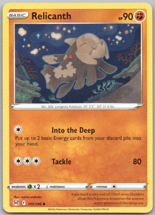 Relicanth 101 Normal Fighting Card - Lost Origin