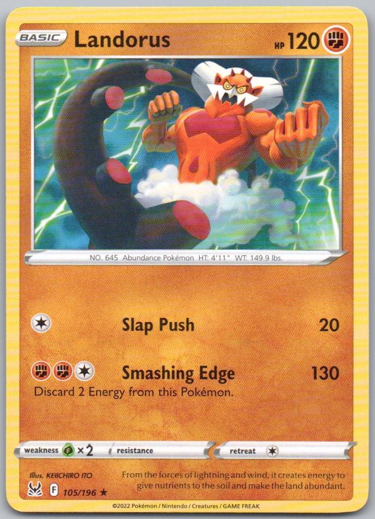 Landorus 105 Normal Fighting Card - Lost Origin