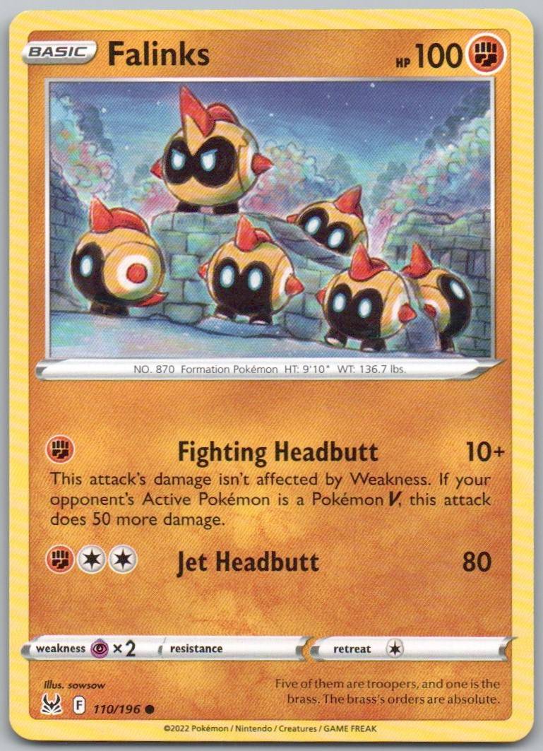 Falinks 110 Normal Fighting Card - Lost Origin