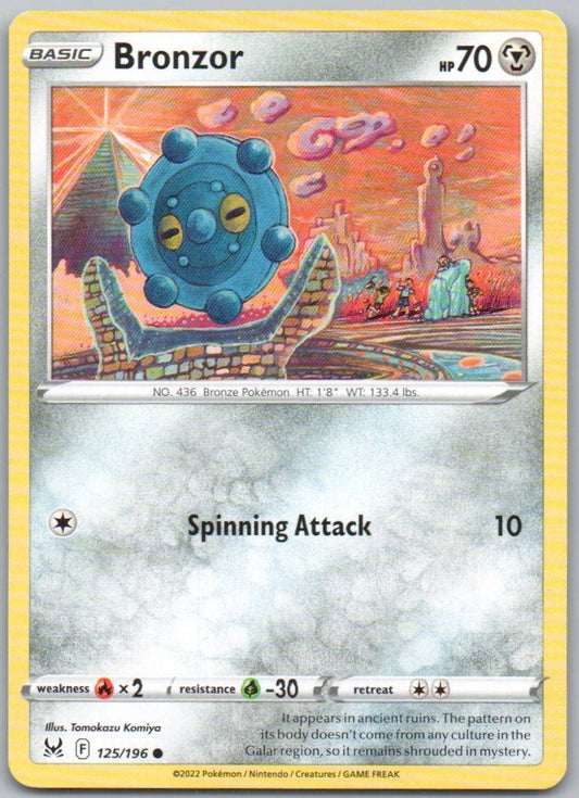 Bronzor 125 Normal Steel Card - Lost Origin