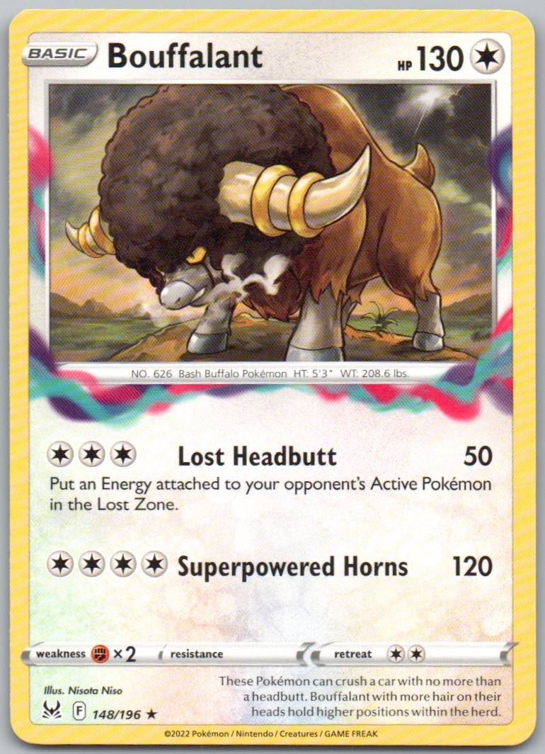 Bouffalant 148 Normal Colorless Card - Lost Origin