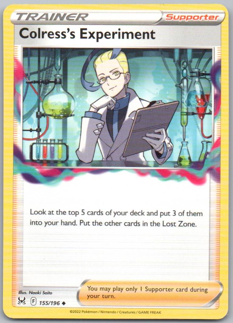 Colress's Experiment 155 Normal Trainer Card - Lost Origin
