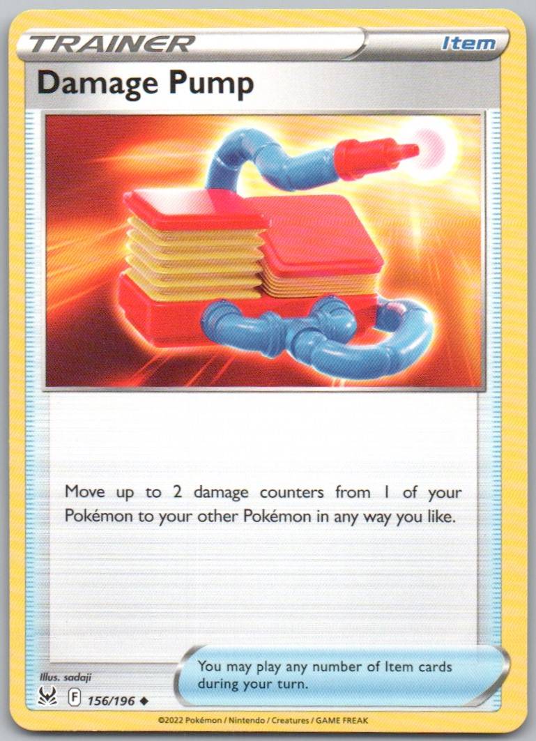 Damage Pump 156 Normal Trainer Card - Lost Origin