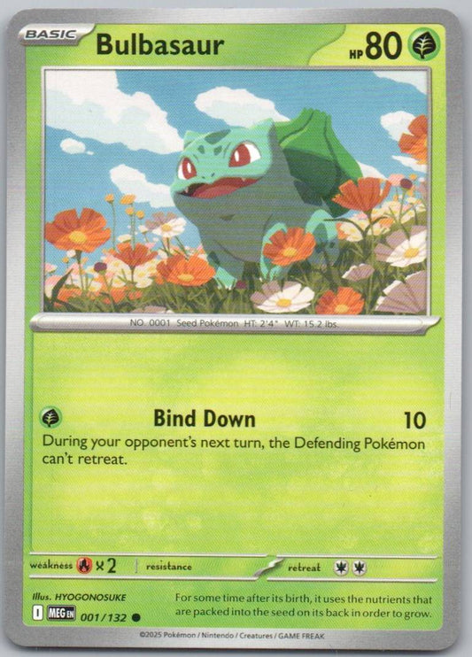 Bulbasaur 001 Normal Grass Card - Mega Evolution